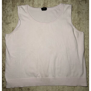 Talbots Pima Cotton Lilac Sleeveless Top 2X